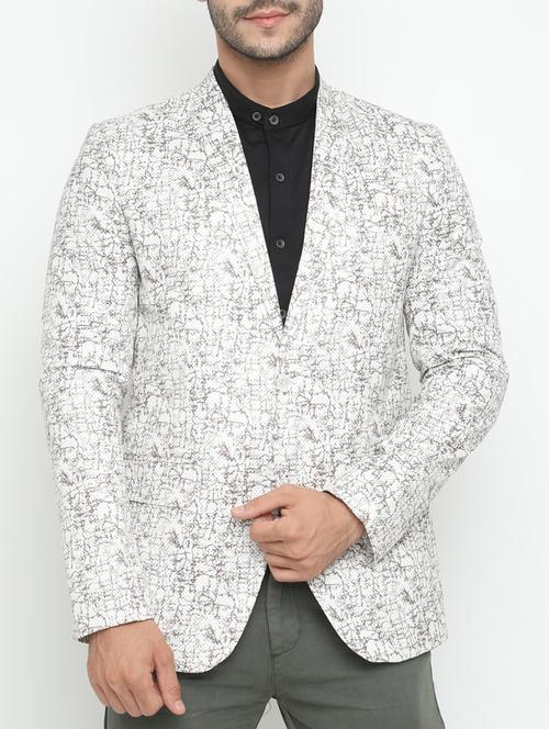 white cotton casual blazer - 15282056 - Very Small Image - 1