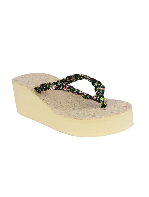 black color toe separator flip flop - 15282742 - Very Small Image - 1