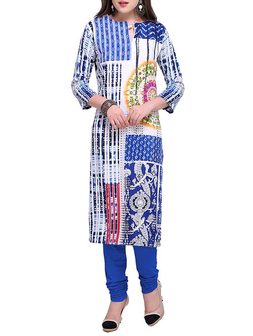 printed straight kurta - 15283446 - Very Small Image - 1