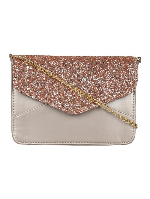 gold leatherette (pu) sling bag - 15283983 - Very Small Image - 1