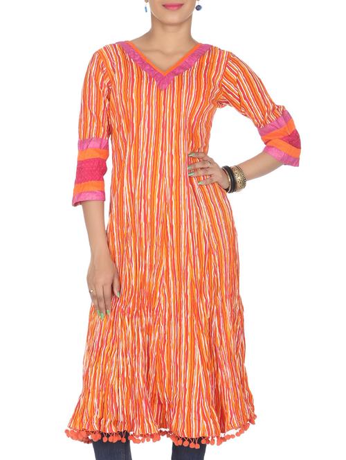 a-line tassels kurta - 15285671 - Very Small Image - 1