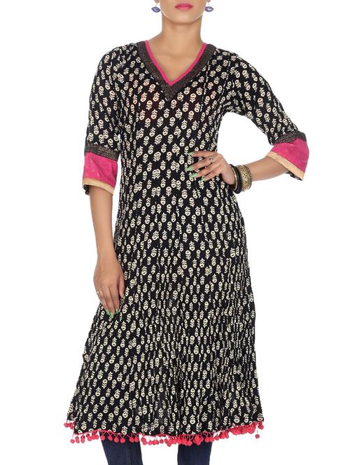 a-line printed kurta - 15285673 - Very Small Image - 1