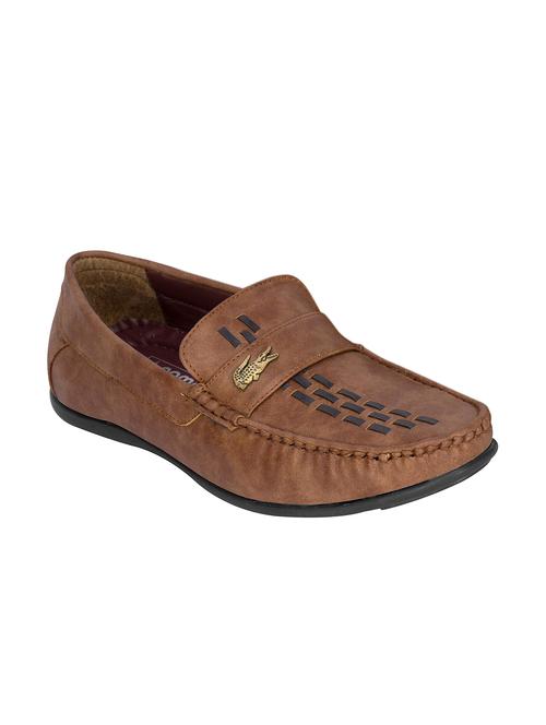 brown leatherette slip on loafer - 15286738 - Very Small Image - 1