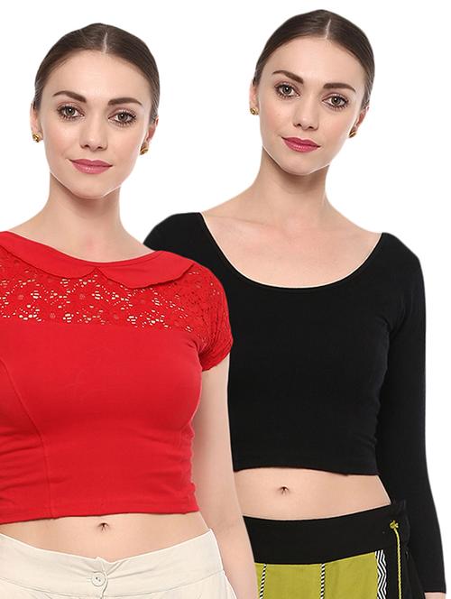 multi colored cotton lycra blouse - 15287682 - Very Small Image - 1