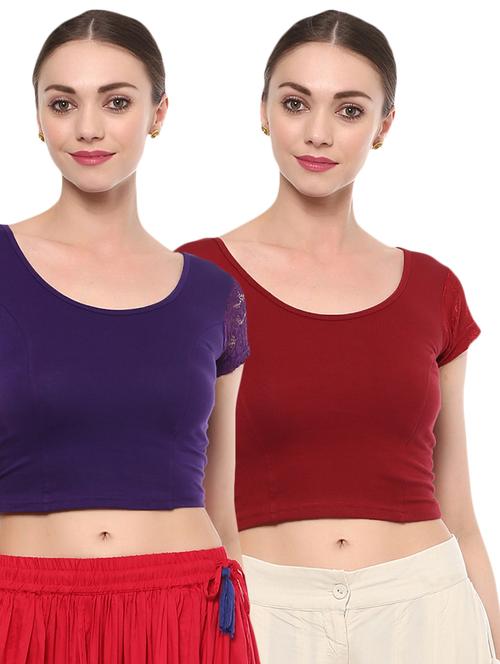 multi colored cotton lycra blouse - 15287739 - Very Small Image - 1