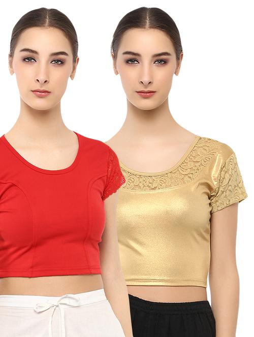 multi colored cotton lycra blouse - 15287832 - Very Small Image - 1