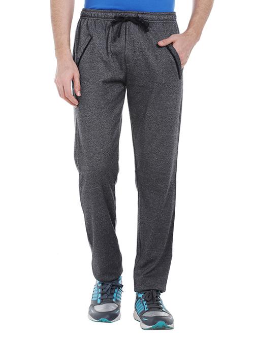 grey cotton full length track pant - 15290118 - Very Small Image - 1