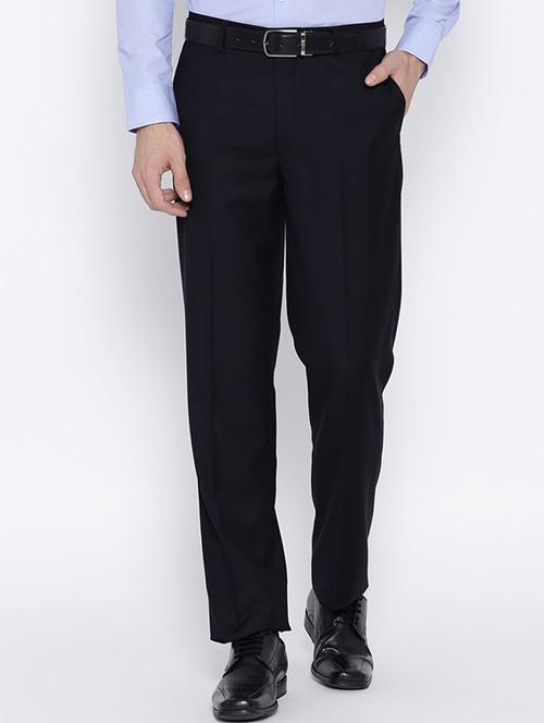 black viscose flat front formal trouser - 15290543 - Very Small Image - 1