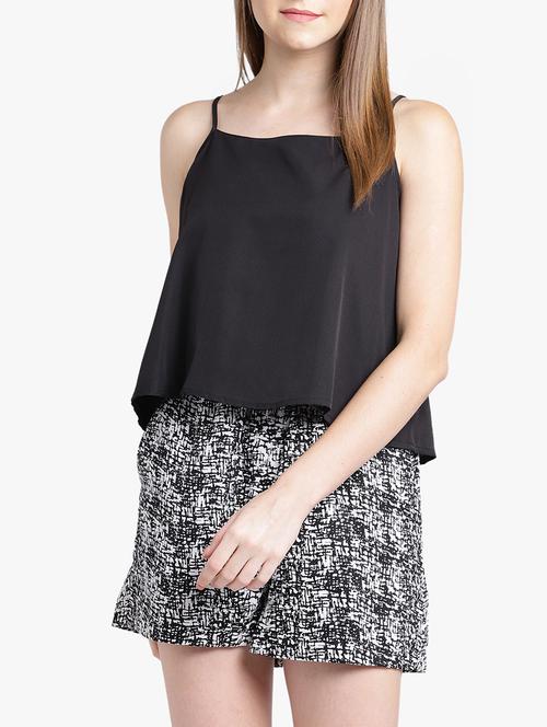 black printed romper - 15293109 - Very Small Image - 1