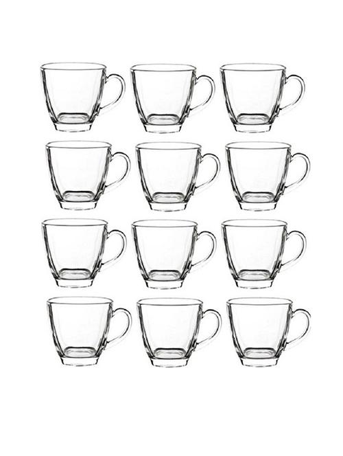 square transparent tea coffee cup mug set 165 ml 12 cup combo - 15293817 - Very Small Image - 1