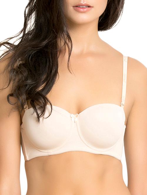 bow patch solid balconette bra - 15297260 - Very Small Image - 1