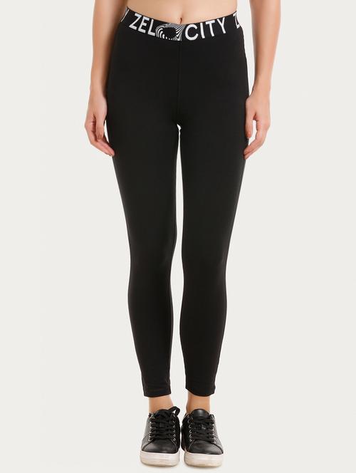 black solid cotton track pant - 15297576 - Very Small Image - 1