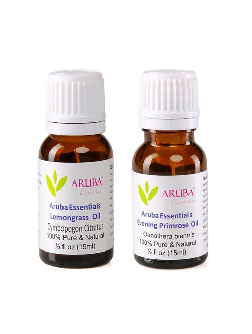 aruba essentials lemongrass  oil   & evening primrose  oil 100% undiluted combo of 15 ml each - 15297887 - Very Small Image - 1