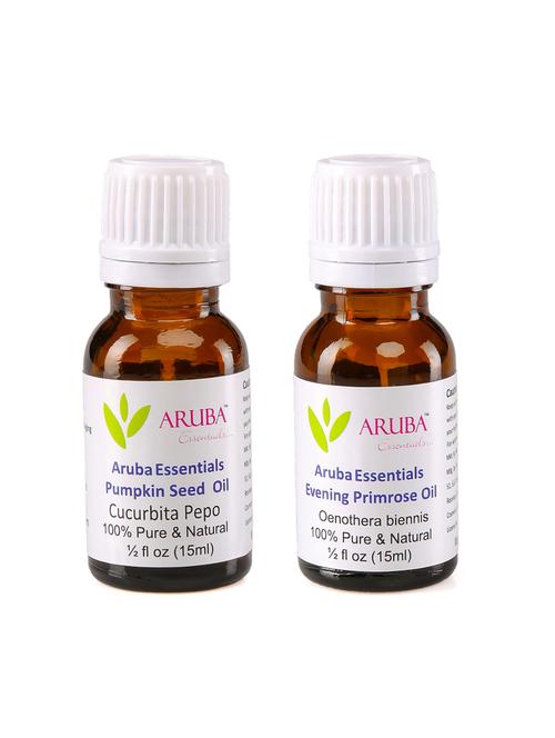 aruba essentials pumpkin seed  oil   & evening primrose  oil 100% undiluted combo of 15 ml each - 15297982 - Very Small Image - 1