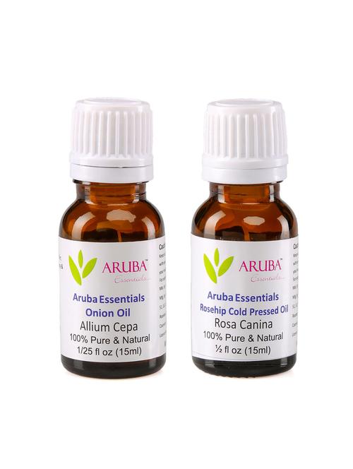 aruba essentials onion  oil & rosehip cold pressed  oil   100% undiluted combo of 15 ml each - 15297987 - Very Small Image - 1