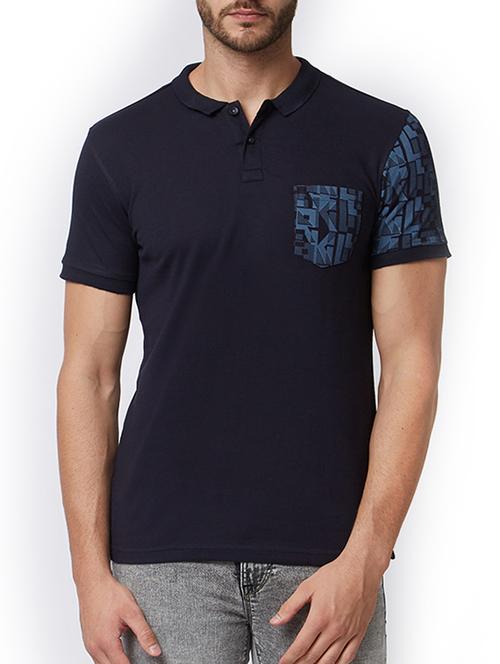 blue cotton pocket t-shirt - 15302164 - Very Small Image - 1