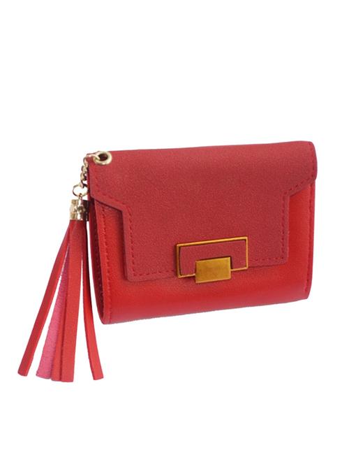 red leatherette (pu) regular clutch - 15303604 - Very Small Image - 1