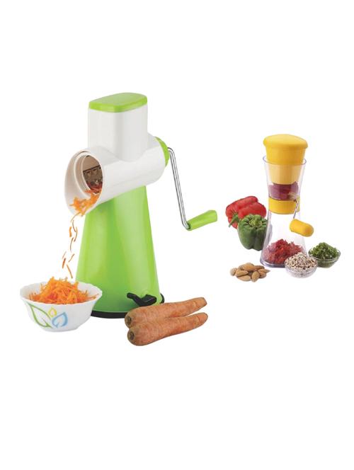 salad maker, fruit cutter, chipser, vegetable and fruit slicer + 1 pc chilli garlic onion cutter chopper - 15304377 - Very Small Image - 1
