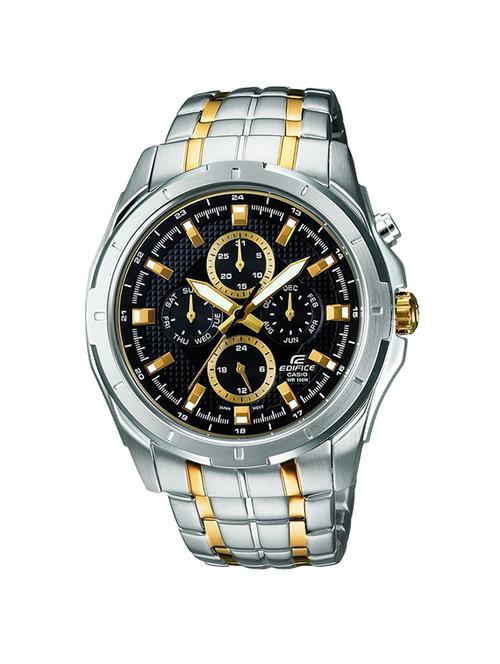 casio black dial chronograph watch for men - ed377 - 15305572 - Very Small Image - 1