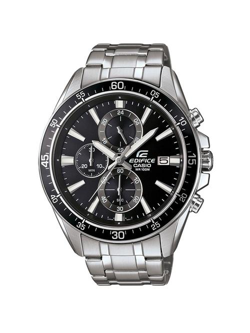 casio black dial chronograph watch for men - ex233 - 15305645 - Very Small Image - 1