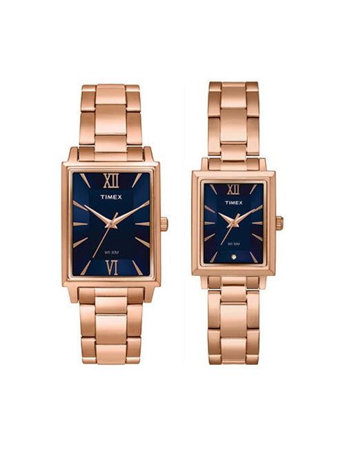 timex blue dial analog watch for combo - tw00pr218 - 15305731 - Very Small Image - 1