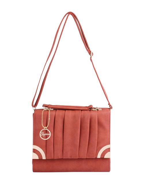 pink leatherette (pu) sling bag - 15310955 - Very Small Image - 1