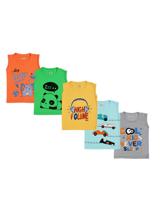 set of 5 multi colored cotton t-shirt - 15311673 - Very Small Image - 1