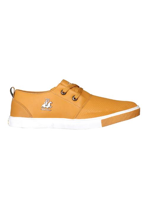 tan leatherette lace up sneaker - 15311904 - Very Small Image - 1