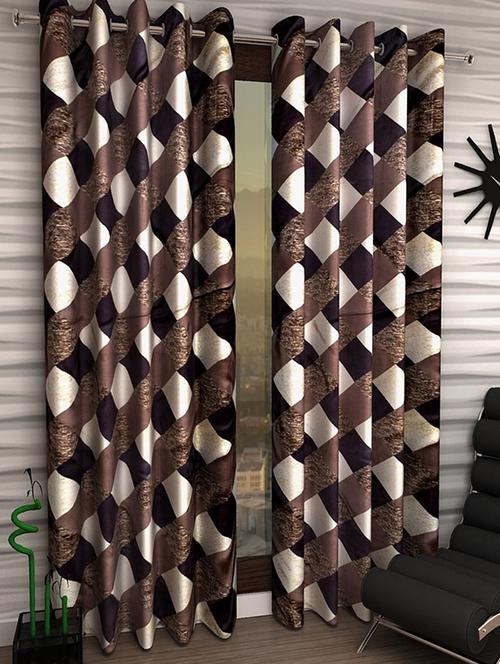 set of 2 beautiful polyester  window curtains - 15312111 - Very Small Image - 1