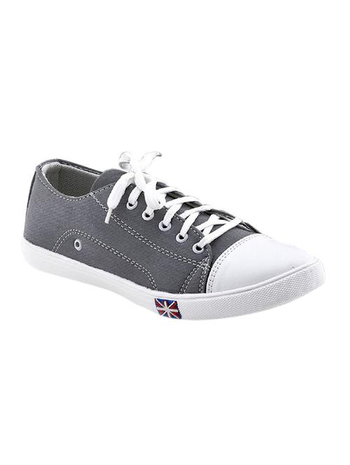 grey canvas lace up sneaker - 15312484 - Very Small Image - 1