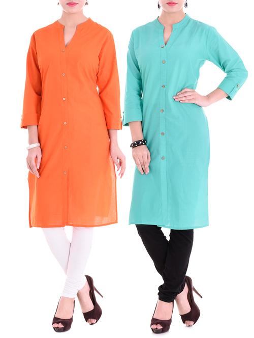 multi colored combos kurta - 15313090 - Very Small Image - 1