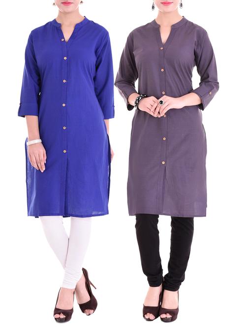 multi colored combos kurta - 15313124 - Very Small Image - 1