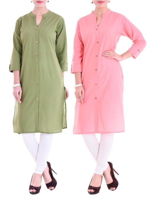 multi colored combos kurta - 15313132 - Very Small Image - 1