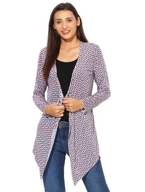 asymmetric printed shrug - 15313155 - Very Small Image - 1