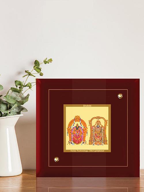 mdf photo frame gold plated normal foil padmawati with bala ji - 15314613 - Very Small Image - 1