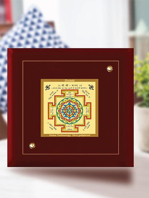 mdf photo frame gold plated normal foil shree yantra - 15314630 - Very Small Image - 1