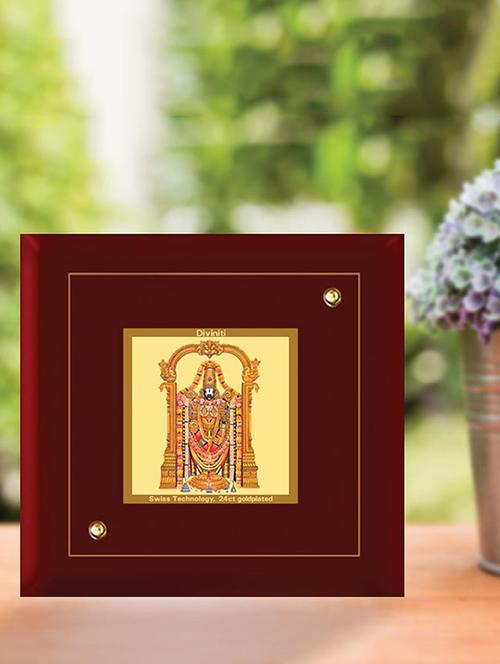 mdf photo frame gold plated normal foil tirupati balaji - 15314635 - Very Small Image - 1