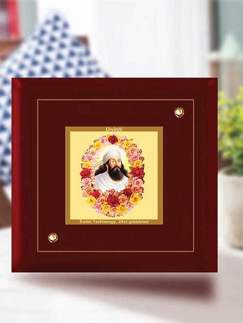 mdf photo frame gold plated normal foil floral print saint zorashtra - 15314650 - Very Small Image - 1