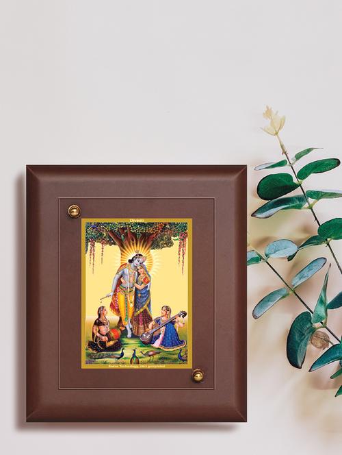 mdf wall hanging frame gold plated normal foil radha krishna - 15314674 - Very Small Image - 1