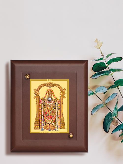 mdf wall hanging frame gold plated normal foil tirupati balaji - 15314690 - Very Small Image - 1