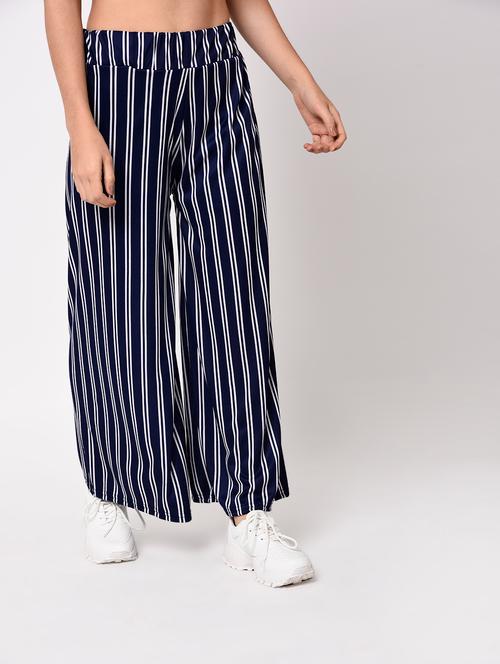 high waist striped palazzo - 15314932 - Very Small Image - 1