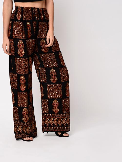 high waist straight palazzo - 15314940 - Very Small Image - 1