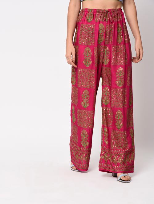 high waist straight palazzo - 15314941 - Very Small Image - 1