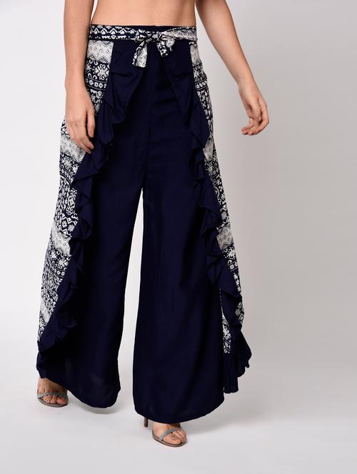 high waist ruffled palazzo - 15314942 - Very Small Image - 1