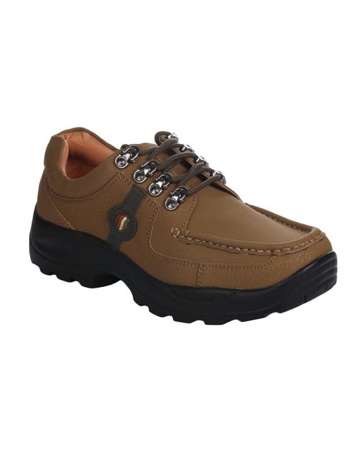 brown leatherette lace up boot - 15315141 - Very Small Image - 1