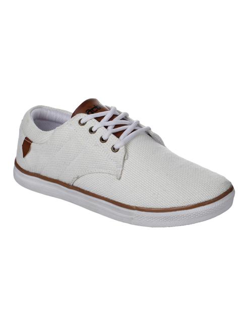 white canvas lace up sneaker - 15315154 - Very Small Image - 1