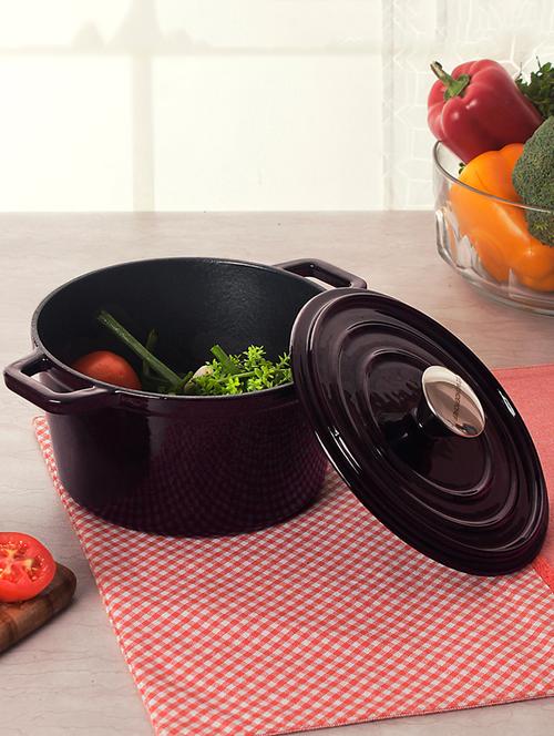 wonderchef ferro cast-iron casserole with lid 24cm - 15315831 - Very Small Image - 1