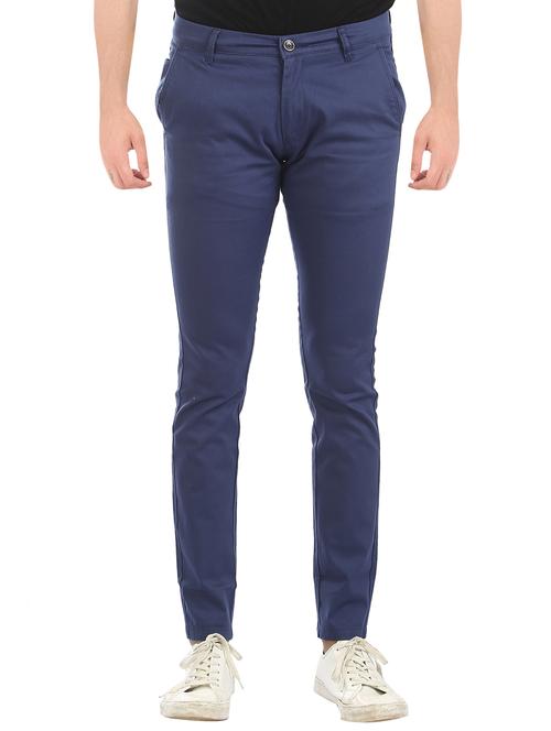 blue cotton chinos trouser - 15315880 - Very Small Image - 1