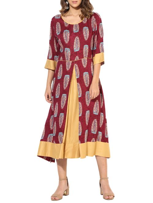 a-line printed kurta - 15317017 - Very Small Image - 1