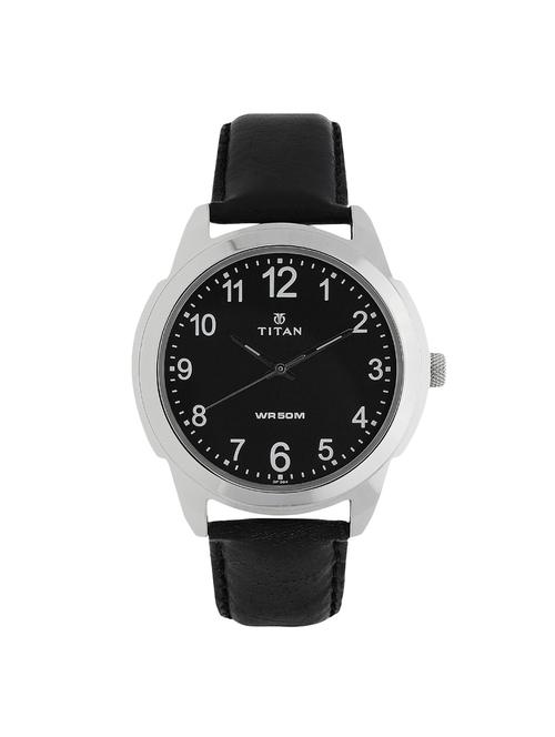 titan black dial analog watch for men  - 1585sl08 - 15317734 - Very Small Image - 1